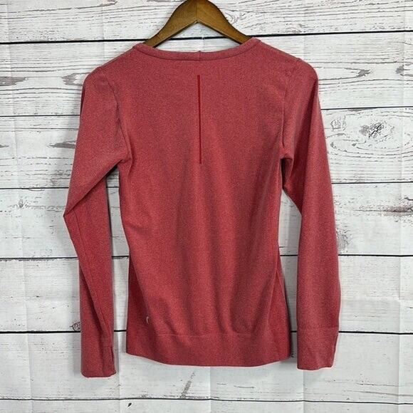 Zyia Performance Tee Shirt Womens Small Red Heathered Thumb Holes Compression - Picture 4 of 9